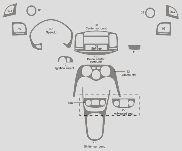 Hyundai Accent (berline) | 2006-2010 | Kit tableau de bord (Signature) | #HYAC06SGN