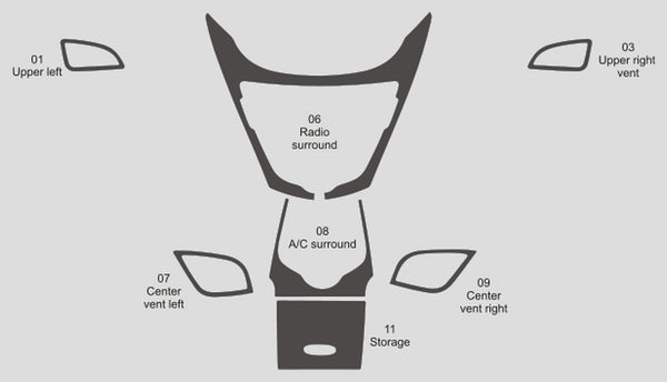 Hyundai Elantra (berline) | 2011-2012 | Kit tableau de bord (Signature) | #HYEL11SGN