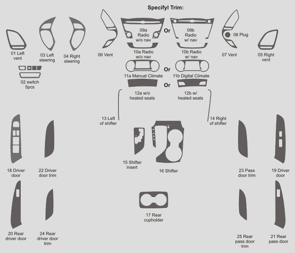 Hyundai Tucson (VUS) | 2010-2013 | Kit tableau de bord (complet) | #HYTU10INF