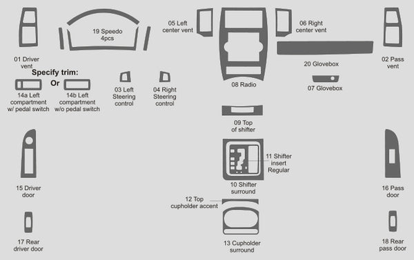 Jeep Grand Cherokee (VUS) | 2008-2010 | Kit tableau de bord (complet) | #JEGC08INF