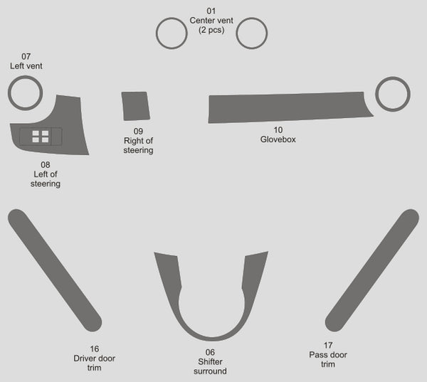 Mazda 2 (à hayon) | 2011-2015 | Kit tableau de bord (Signature) | #MAM211SGN