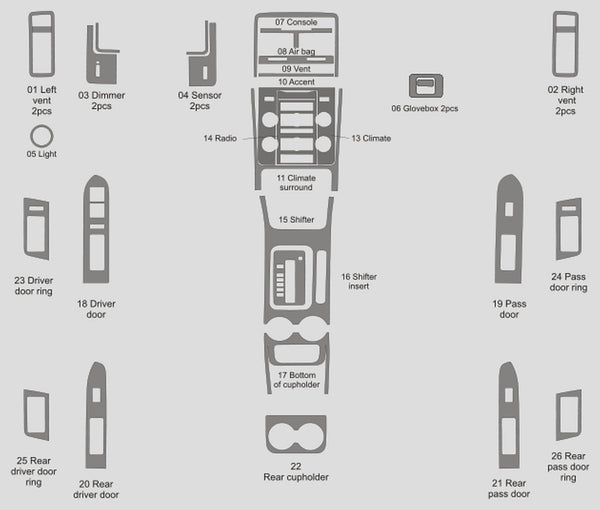 Mazda Hommage (SUV) | 2008-2012 | Kit tableau de bord (complet) | #MATR08INF