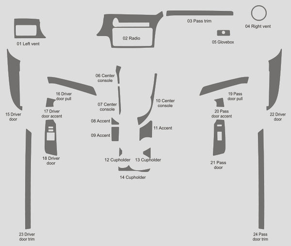 Scion tC (Hatchback) | 2011-2016 | Dash kit (Full) | #SCTC11INF