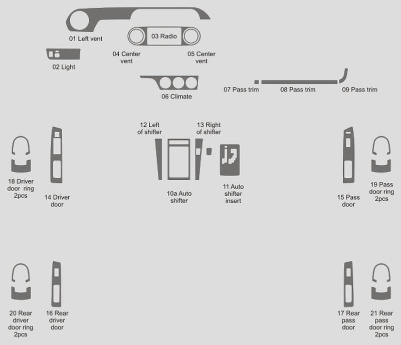 Scion xB (Wagon) | 2011-2016 | Dash kit (Full) | #SCXB11INF