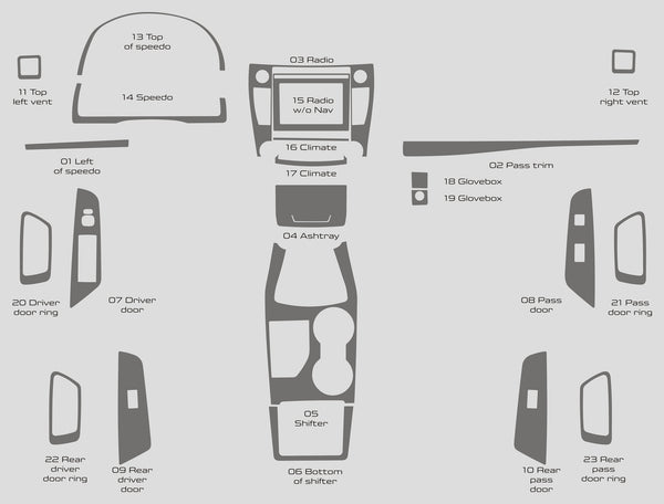 Toyota Camry (Sedan) | 2015-2017 | Dash kit (Full) | #TOCA15INF