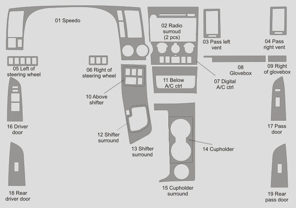 Toyota Sequoia (SUV) | 2008-2014 | Dash kit (Full) | #TOSE08INF