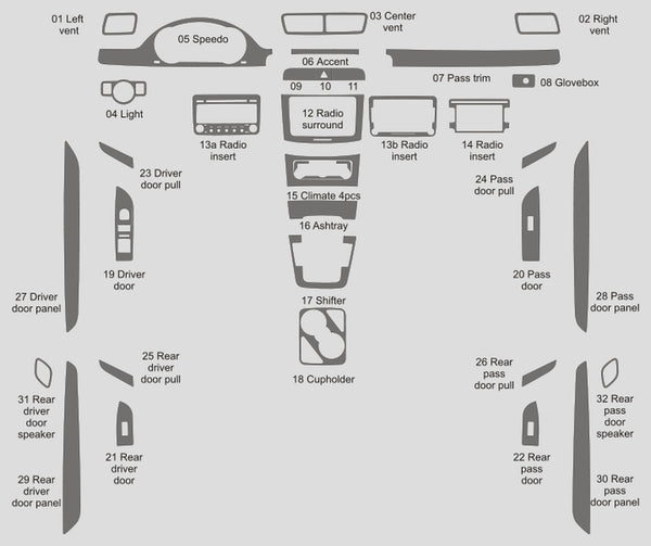 Volkswagen CC (Sedan) | 2009-2010 | Dash kit (Full) | #VOCC09INF