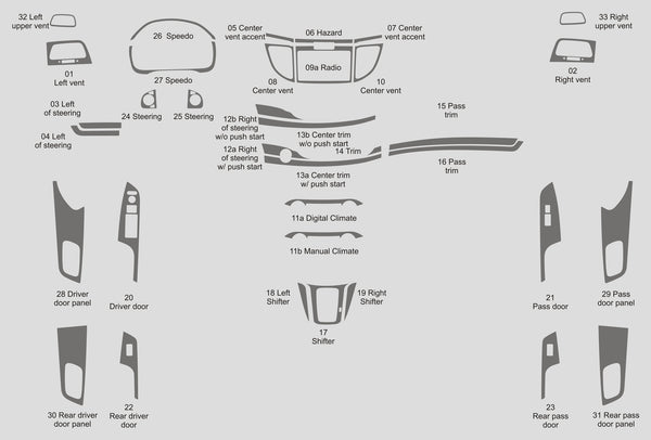 Honda CR-V (SUV) | 2015-2016 | Dash kit (Full) | #HOCR15INF