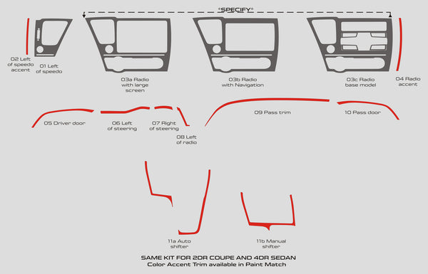 Honda Civic (Coupe) | 2013-2015 | Dash kit (Signature) | #HOCI13SGN