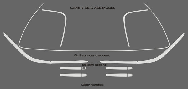 Toyota Camry hybride (berline) | 2015-2017 | Garniture extérieure | #TOCA15EX2