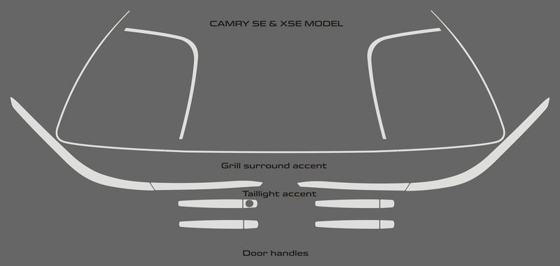 Toyota Camry hybride (berline) | 2015-2017 | Garniture extérieure | #TOCA15EX2