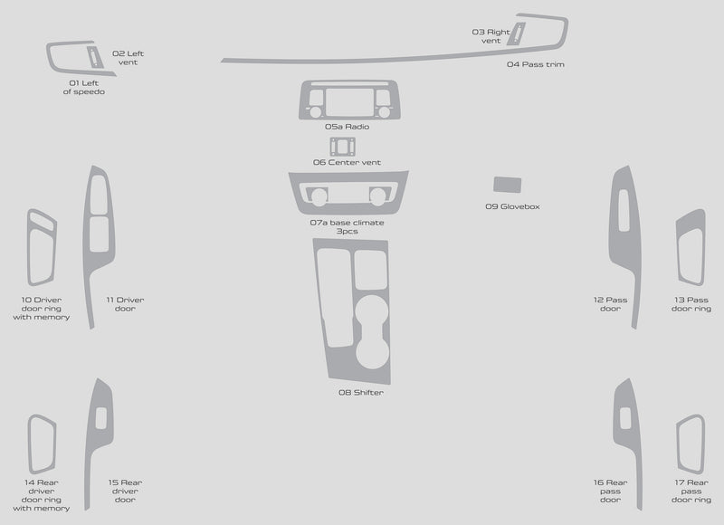 Kia Optima (berline) | 2016-2017 | Kit tableau de bord (complet) | #KIOP16INF