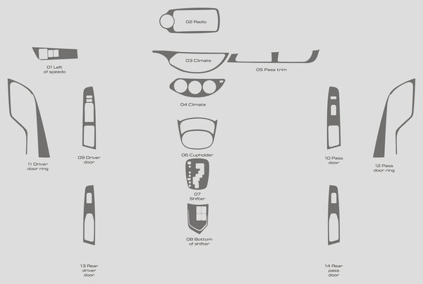 Toyota Yaris (Hatchback) | 2015-2019 | Dash kit (Full) | #TOYA515INF