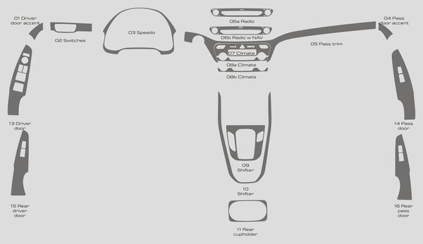 Hybride rechargeable Hyundai Ioniq (Hatchback) | 2018-2019 | Kit tableau de bord (complet) | #HYIO18INF