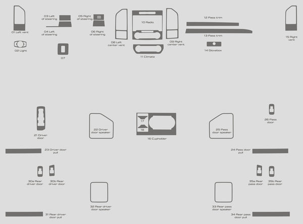 Ford F-150 (SuperCab) | 2015-2017 | Dash kit (Full) | #FOF1E15INF