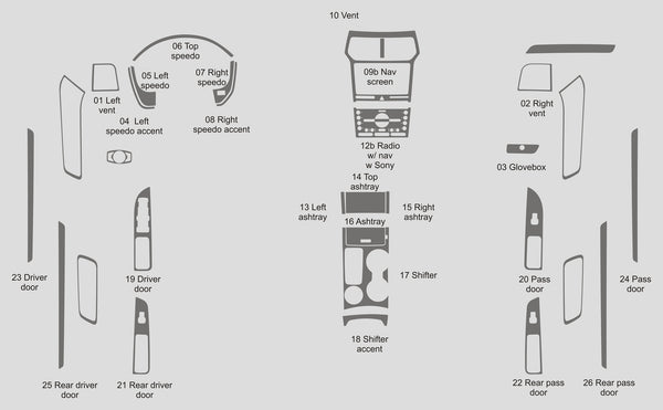 Ford Explorer (SUV) | 2016-2019 | Dash kit (Full) | #FOEX16INF