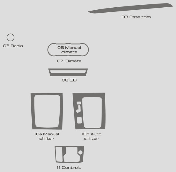 Mazda 3 (berline) | 2017-2018 | Kit tableau de bord (Signature) | #MAM317SGN