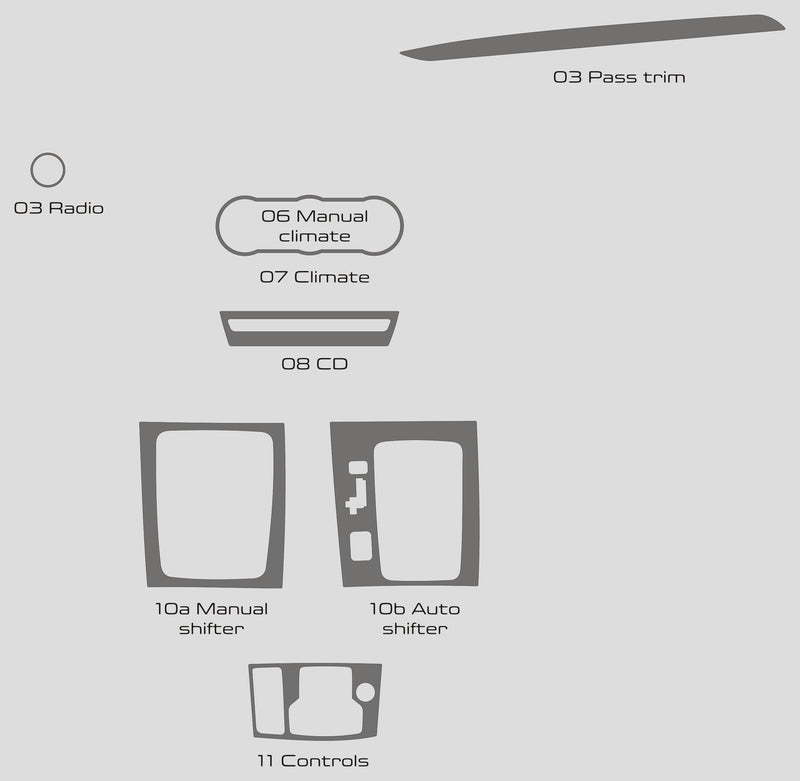 Mazda 3 (berline) | 2017-2018 | Kit tableau de bord (Signature) | #MAM317SGN