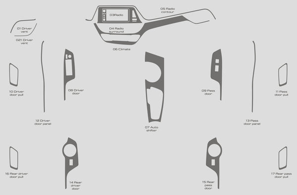 Toyota C-HR (SUV) | 2018-2023 | Dash kit (Full) | #TOCH18INF