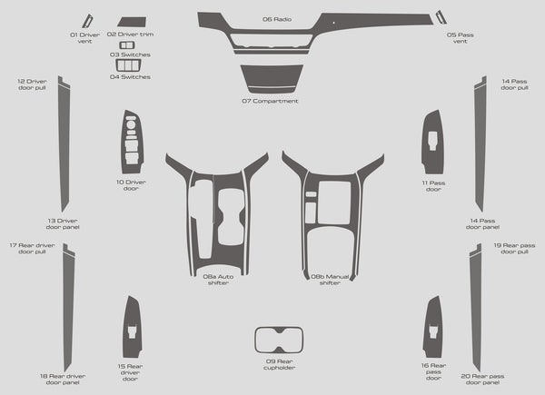 Honda Accord (berline) | 2018-2023 | Kit tableau de bord (complet) | #HOAC18INF