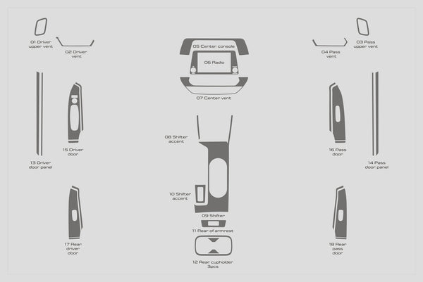 Nissan Altima (berline) | 2019-2022 | Kit tableau de bord (complet) | #NIAL19INF