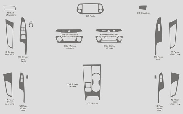 Hyundai Tucson (VUS) | 2019-2021 | Kit tableau de bord (complet) | #HYTU19INF