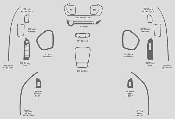 Hyundai Venue (SUV) | 2020-2023 | Kit tableau de bord (complet) | #HYVU20INF