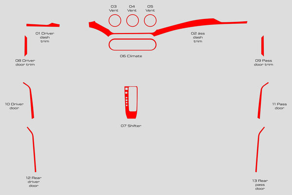 Nissan Sentra (berline) | 2020-2023 | Kit tableau de bord (Signature) | #NISE20SGN