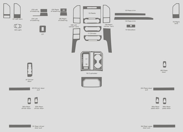 Ford F-150 (SuperCrew) | 2018-2020 | Dash kit (Full) | #FOF1U18INF