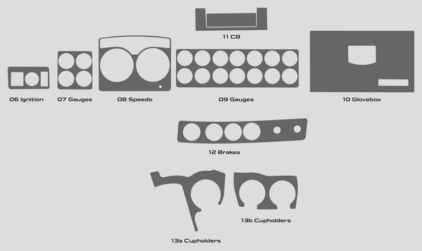 Kenworth W900 (Camion) | 2019-2023 | Kit tableau de bord (complet) | #KEW919INF