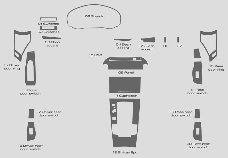 Mazda 3 (à hayon) | 2019-2023 | Kit tableau de bord (complet) | #MAM319INF