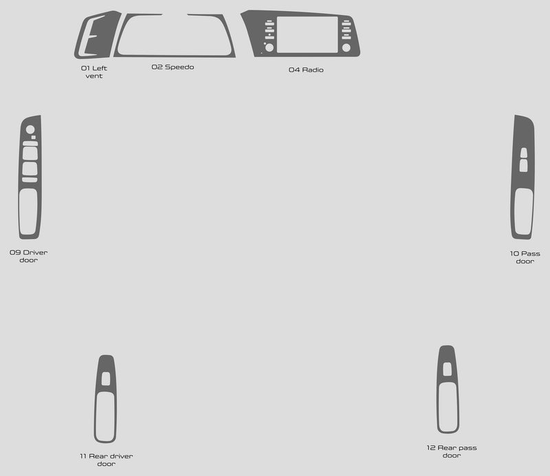 Hyundai Elantra (berline) | 2021-2023 | Kit tableau de bord (Signature) | #HYEL21SGN