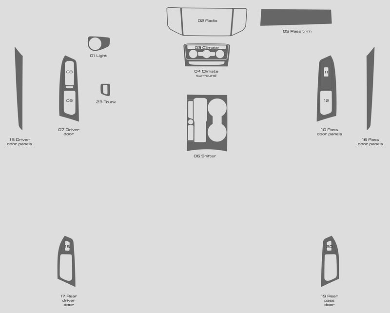 Volkswagen Atlas (SUV) | 2018-2023 | Dash kit (Full) | #VOAT18INT