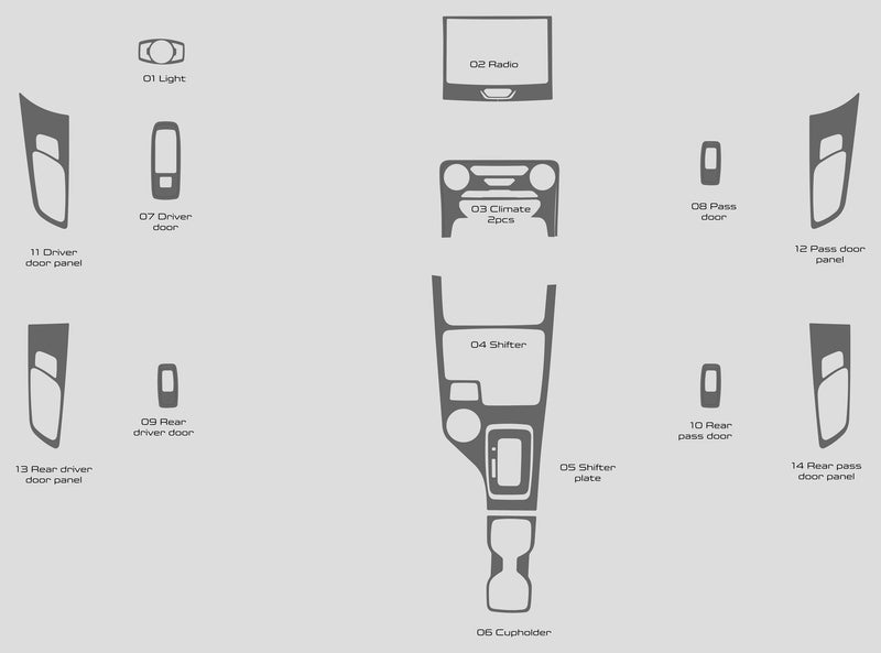 Ford Ranger (Supercabine) | 2019-2022 | Kit tableau de bord (complet) | #FORA19INF