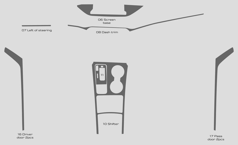 Kia Stinger (berline) | 2018-2023 | Kit tableau de bord (Signature) | #KIST18INT