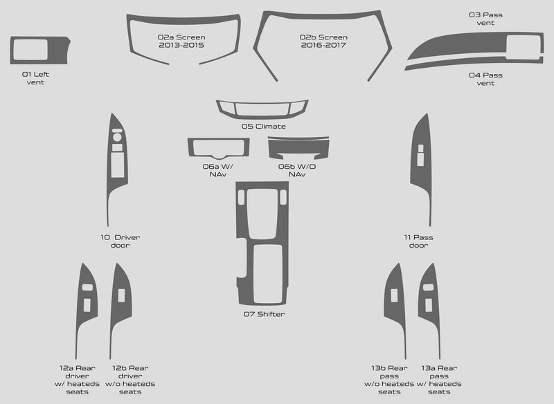 Honda Accord (Sedan) | 2013-2017 | Dash kit (Full) | #HOAC13INT