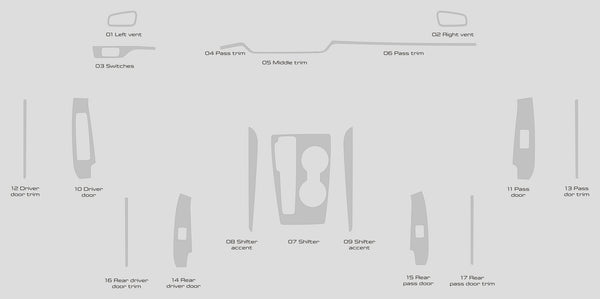 Honda Civic (berline) | 2022-2023 | Kit tableau de bord (complet) | #HOC422INF