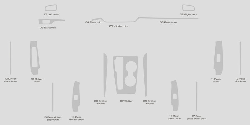 Honda Civic (berline) | 2022-2023 | Kit tableau de bord (complet) | #HOC422INF