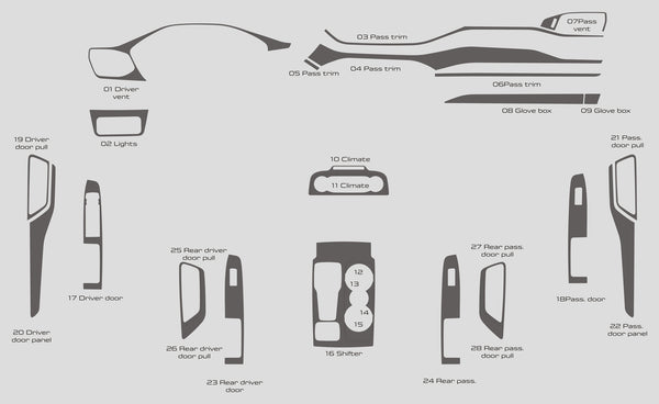 Ford Escape (VUS) | 2020-2023 | Kit tableau de bord (complet) | #FOES20INF