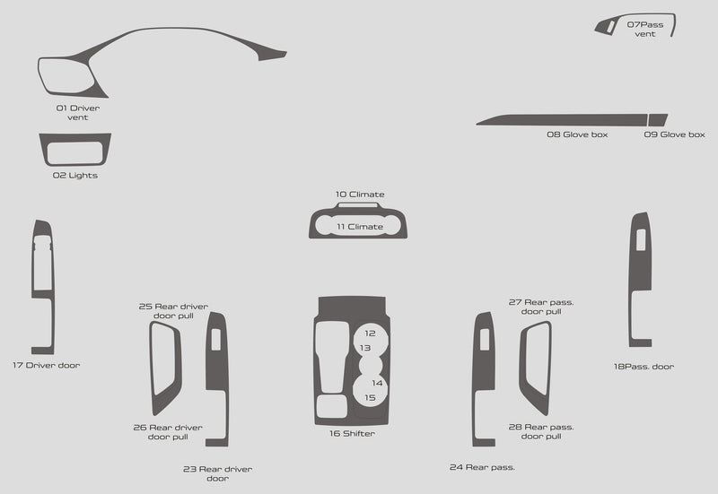 Ford Escape (SUV) | 2020-2022 | Dash kit (Full) | #FOES20INT