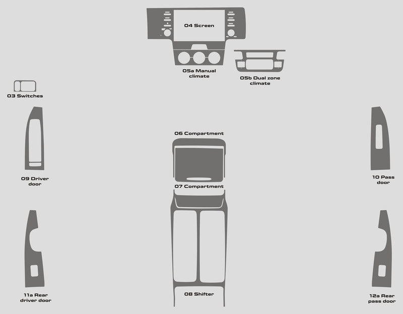 Kia Sorento (VUS) | 2021-2023 | Kit tableau de bord (complet) | #KISR21INT