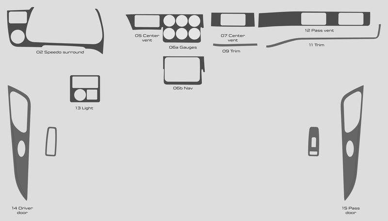 Peterbilt 579 (Camion) | 2013-2021 | Kit tableau de bord (complet) | #PE5613RCF