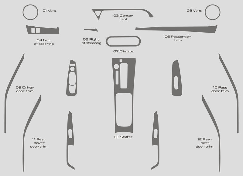 Nissan Kicks (VUS) | 2021-2023 | Kit tableau de bord (complet) | #NIKR21INF