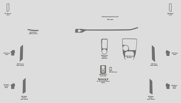 Ford Bronco (VUS) | 2021-2023 | Kit tableau de bord (Signature) | #FOBR21SGN