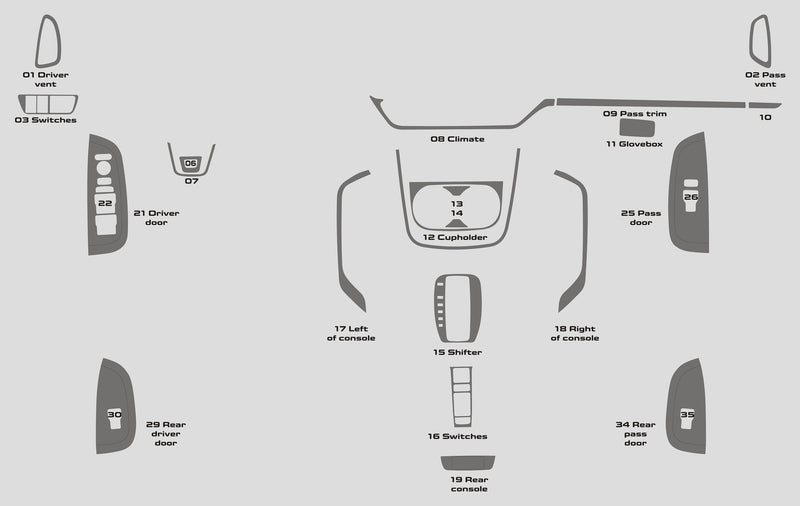 Honda HR-V (VUS) | 2023-2023 | Kit tableau de bord (complet) | #HOHR23INT