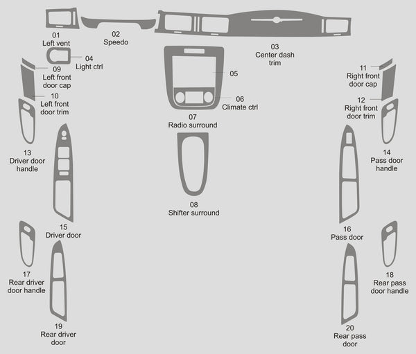 Chevrolet Impala (Sedan) | 2006-2013 | Dash kit (Full) | #CHIM08INF