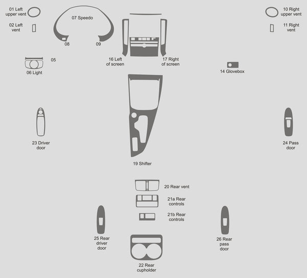 Infiniti QX50 (VUS) | 2019-2023 | Kit tableau de bord (complet) | #INX519INT