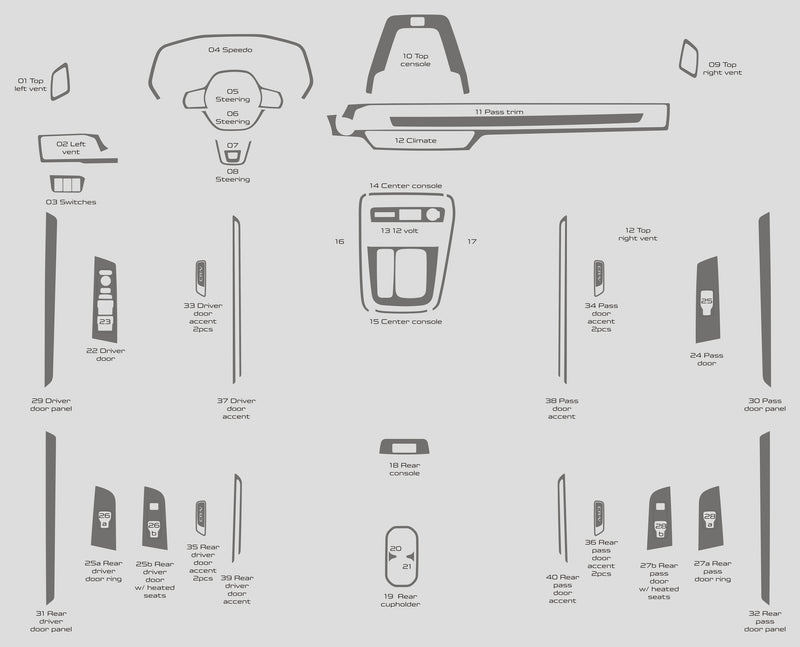 Honda CR-V (VUS) | 2023-2023 | Kit tableau de bord (complet) | #HOCR23INF