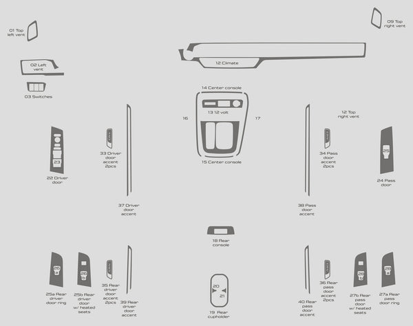 Honda CR-V (VUS) | 2023-2023 | Kit tableau de bord (complet) | #HOCR23INT