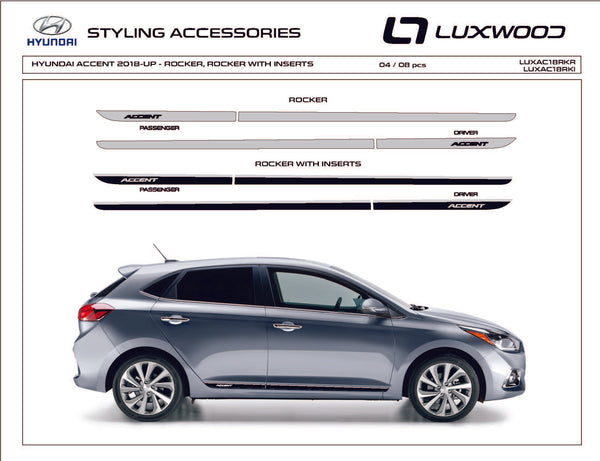 Hyundai Accent (Sedan) | 2018-2020 | Rocker | #LUXAC18RKR